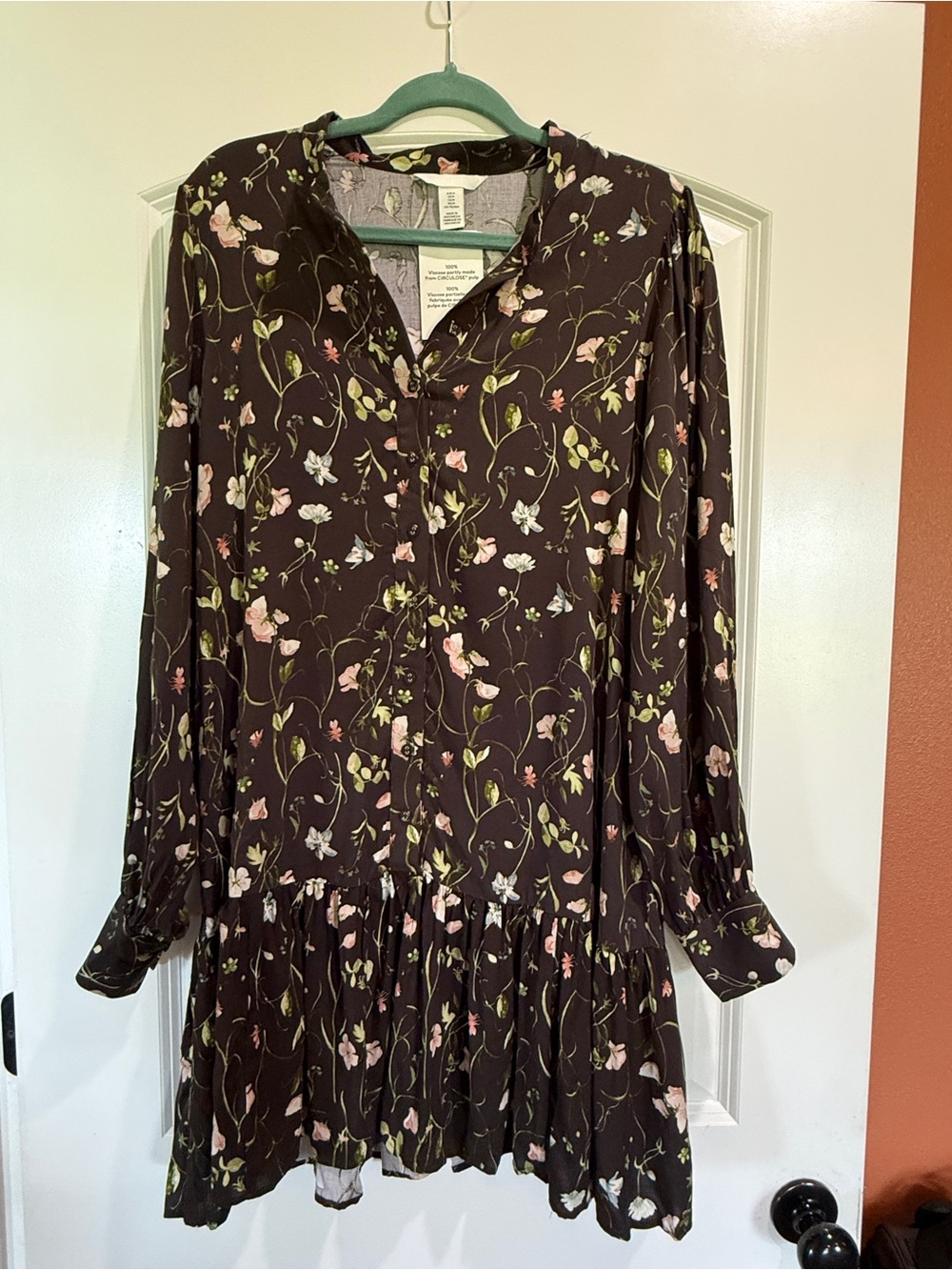 H&M Floral Long Sleeve  Dress. Size Medium. New with tags